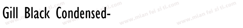 Gill Black Condensed字体转换
